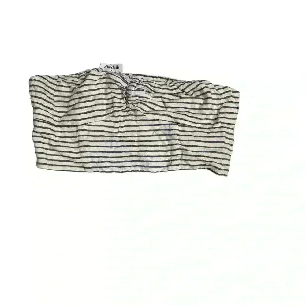 NEW AMERICAN EAGLE STRIPED BANDEAU BRA SIZE med